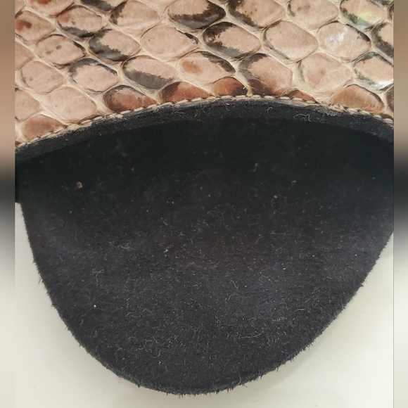 DEREK LAM - size 9-PENNY LOAFER HEELS  - SNAKE SKIN - Picture 5 of 9